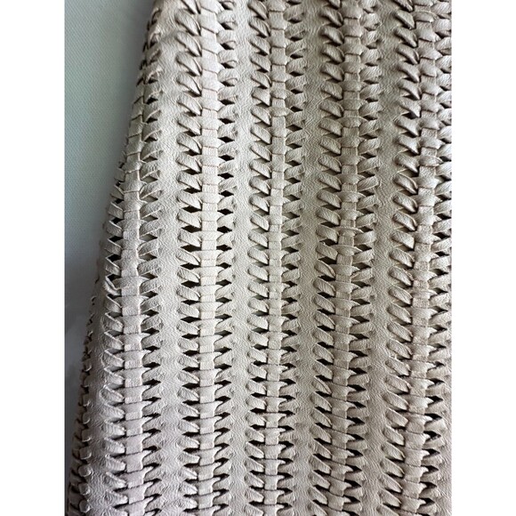 NWT $595 Ralph Lauren SKIRT Fringe Trim Woven Leather Pencil 100% LAMB LEATHER - Picture 9 of 14